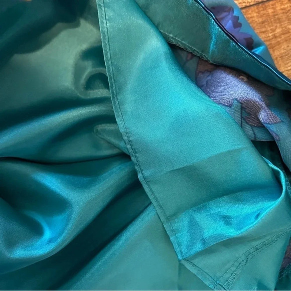 NWT Draper‎ James Cutout Floral A-Line Dress Womens 6 Teal and Navy 100% Poly - Picture 9 of 11